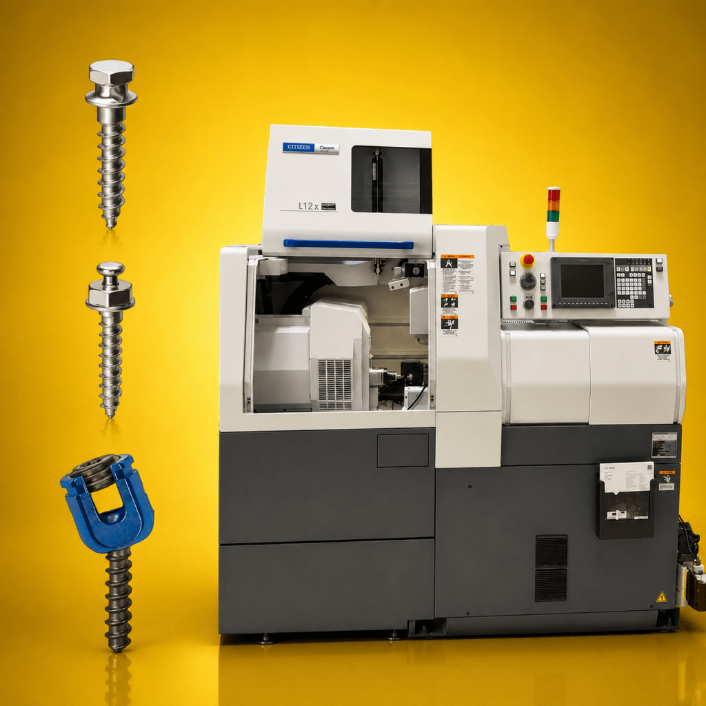 Swiss-Type Machines for Medical and Dental Implants