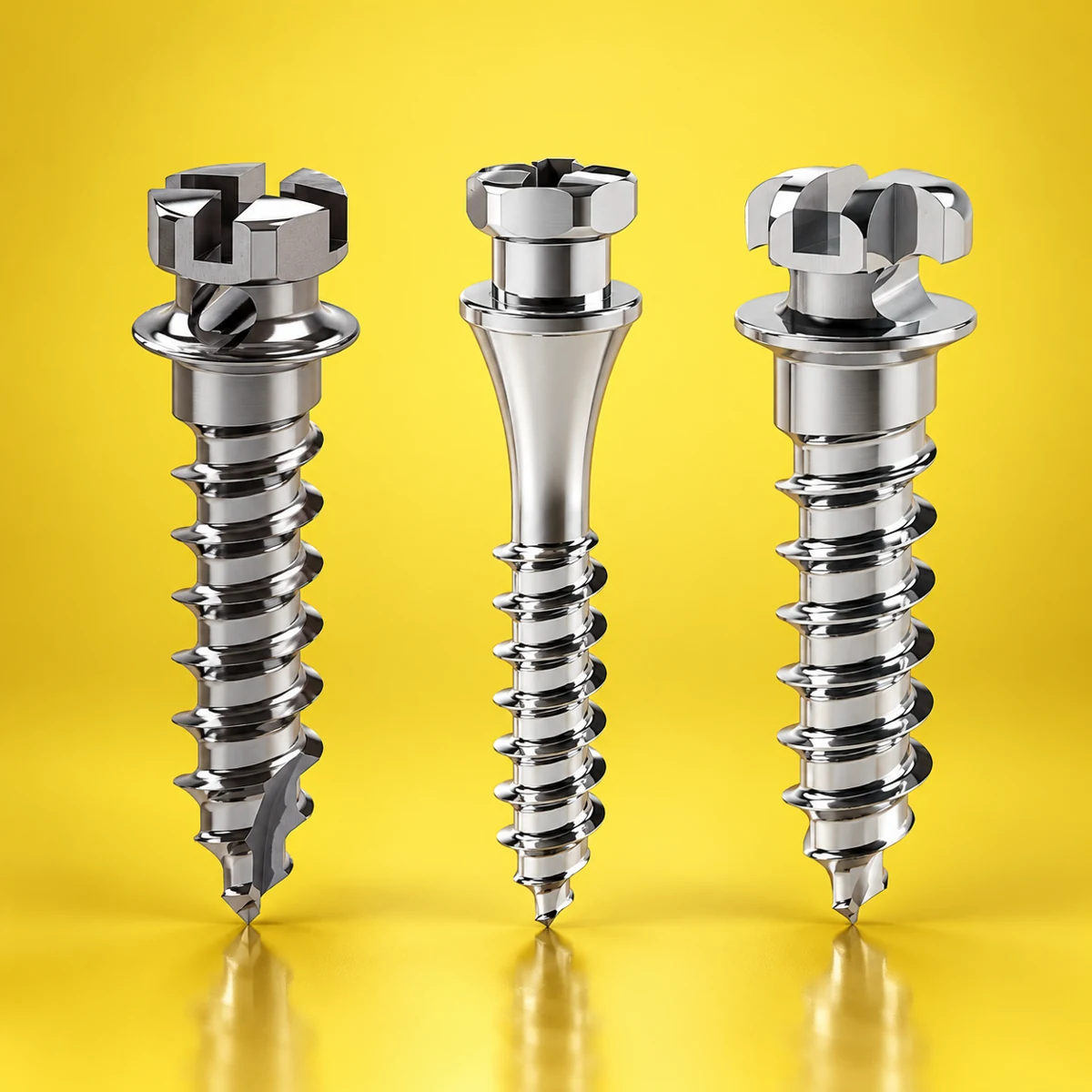 Bone fixation screws