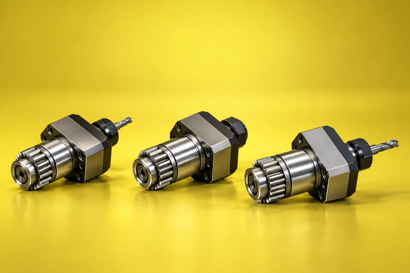 Driven tool holders for Swiss-type machining