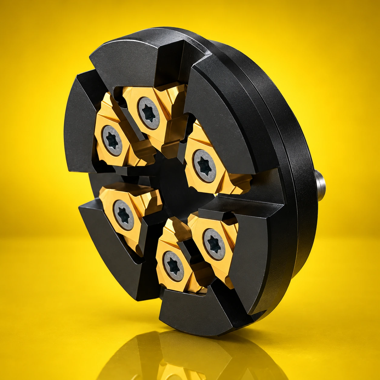 Thread-whirling head with cutting inserts