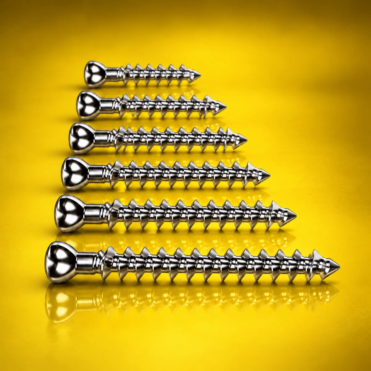 Bone screws in different lengths