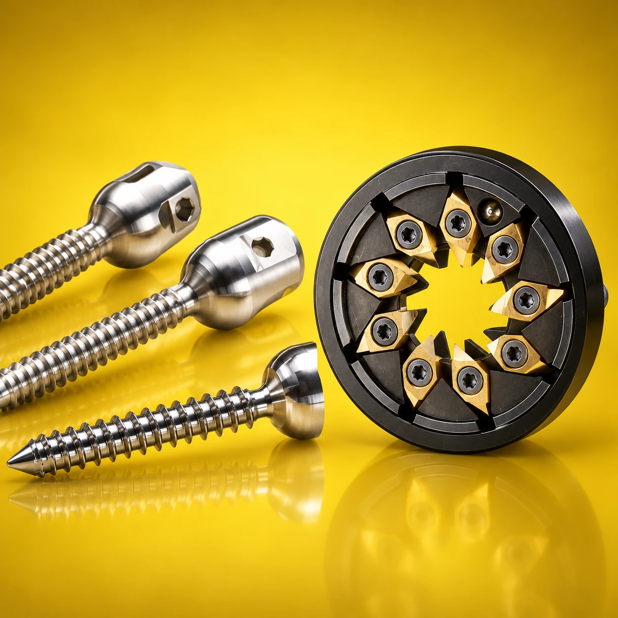 Whirling ring and threaded components